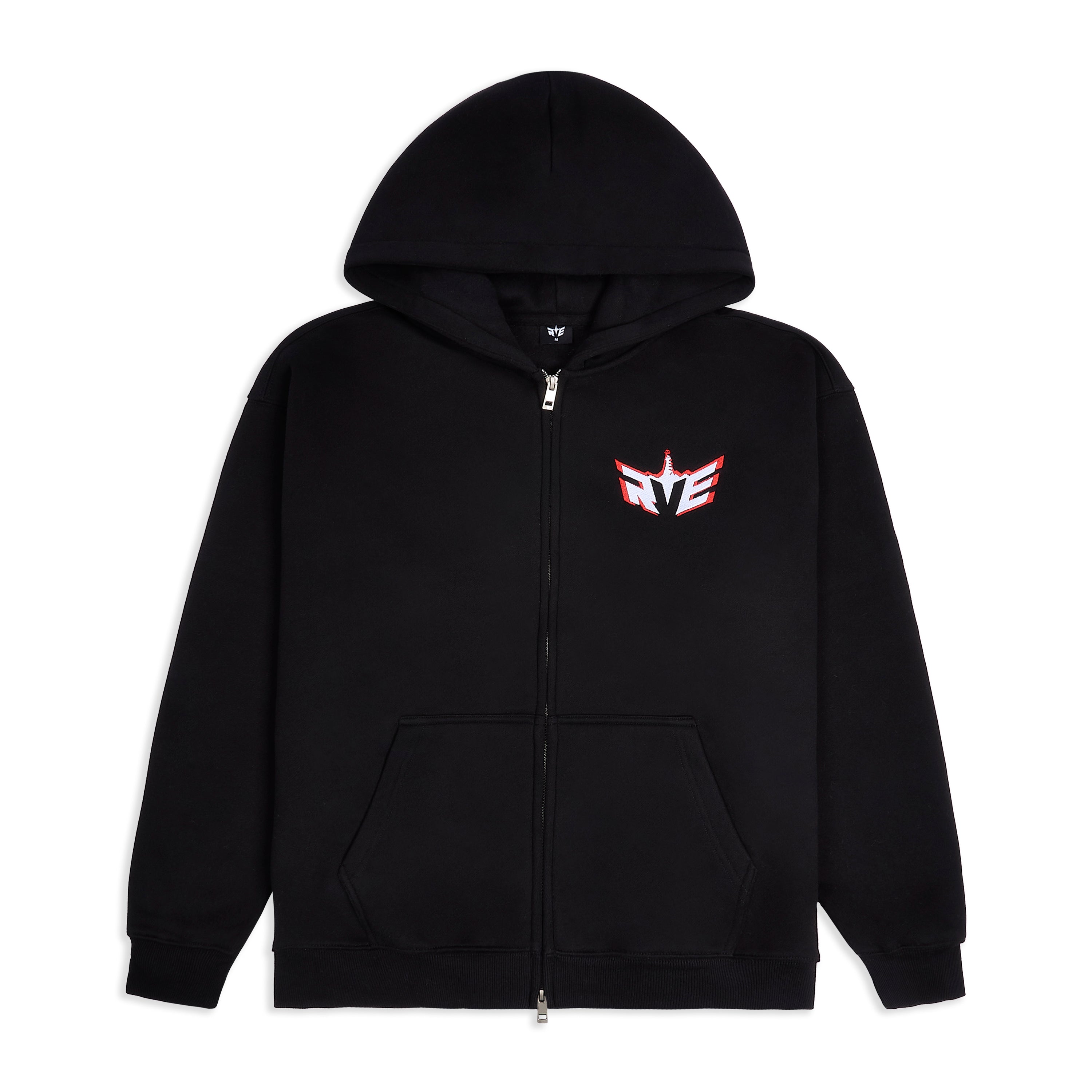 RVE ZIP HOODIE - BLACK